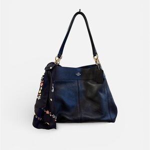 Coach F28997 Pebbled Leather Shoulder Bag – Black